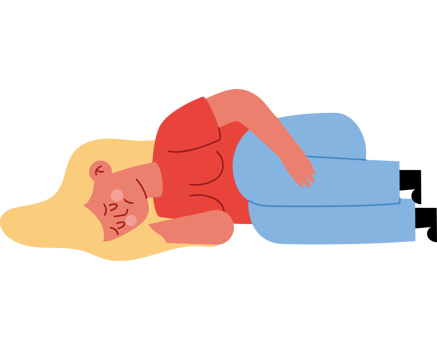 A cartoon woman laying on her stomach png