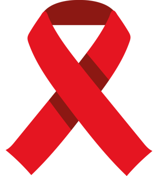 Red ribbon with a black background png