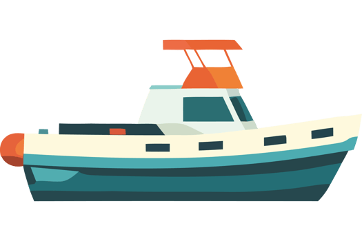 A boat on a black background png