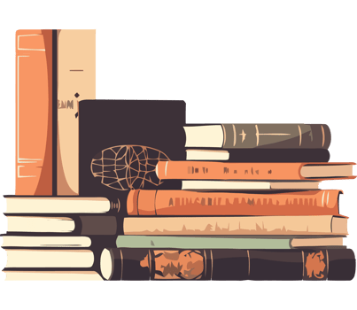 A pile of books on a black background png