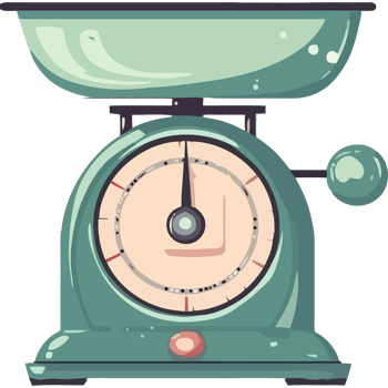An old scale with a clock on it png