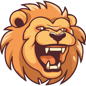 Lion head cartoon illustration png