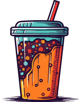 A drink with bubbles and bubbles in it png