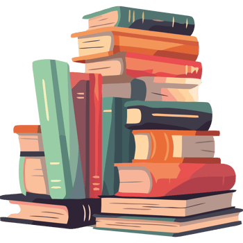 A stack of books on a black background png