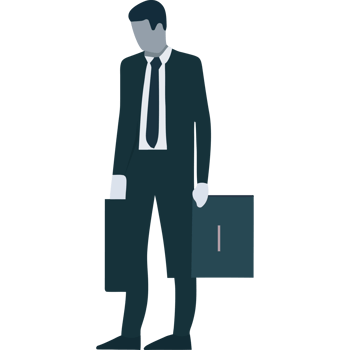 A man in a suit and tie holding a briefcase png