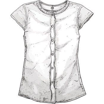 A drawing of a shirt with buttons on it png