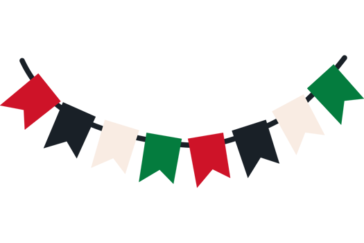 A flag with a bunch of flags hanging on a black background png