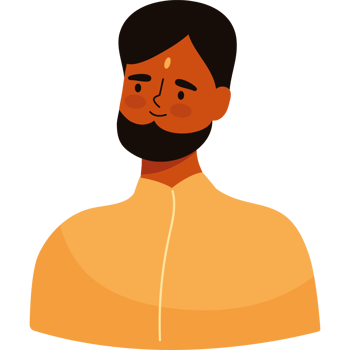 A man with a beard and a yellow shirt png