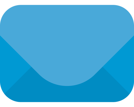 Email icon with blue background png