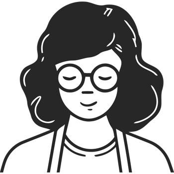 A woman with glasses and apron png
