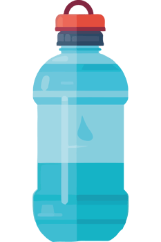 Water bottle with lid png