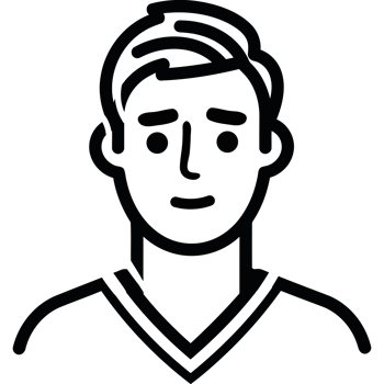 A man's face is shown in black and white png