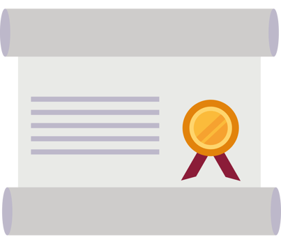 Certificate of completion illustration png
