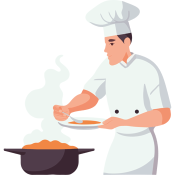 Chef cooking food clipart png