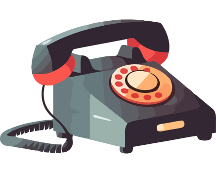 An old fashioned telephone on a black background png
