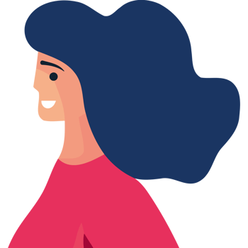 A woman with long hair and a pink shirt png
