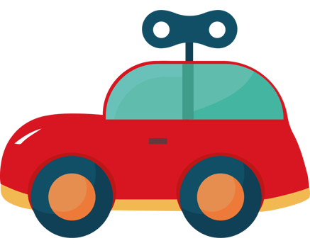 A red car with a camera on top png