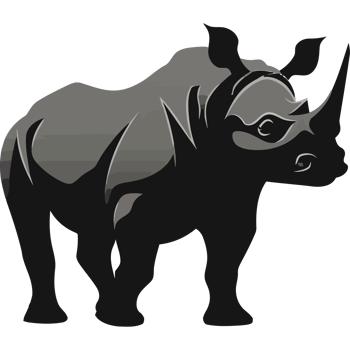 A rhino standing on a black background png
