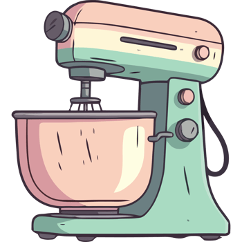 A cartoon mixer with a bowl in it png