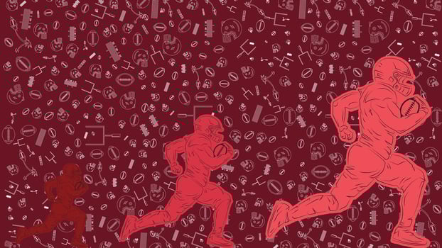 abstract background with american football themes contain helmet and ball Icons set graphic elements , suitable for american football wallpaper, symbol sport, sport icon, doodle american football vector