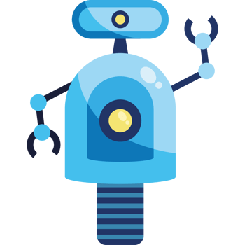 A robot with a light on it png