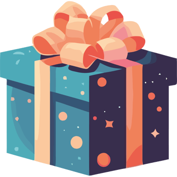A gift box with a bow on it png