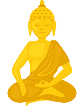 Buddha statue in meditation position png