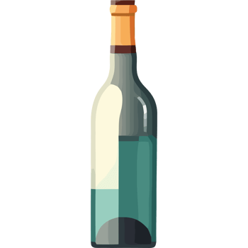 A bottle of wine is shown on a black background png