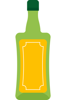 A bottle of mustard with a yellow label png