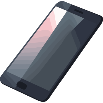 A smartphone with a screen that is black png
