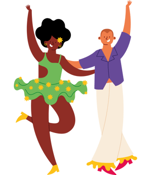 A couple dancing in the street png