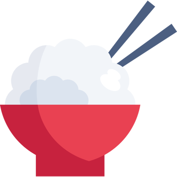 A bowl of rice with chopsticks in it png