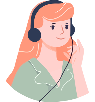 Call center agent illustration png
