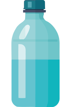 A blue bottle with water in it png
