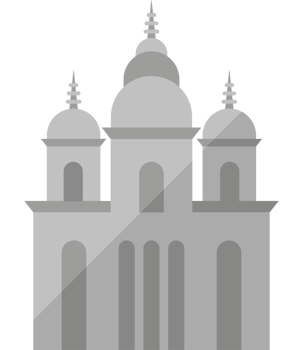 A church icon with a long shadow png