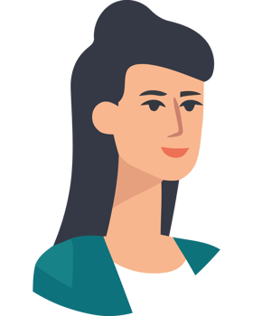 A woman with long hair and a blue shirt png