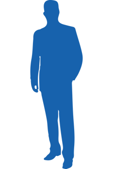 A silhouette of a man in a suit png