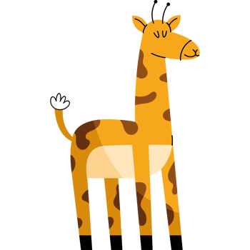 A giraffe standing on a black background png