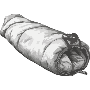A sleeping bag is shown on a black background png