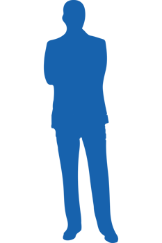 A silhouette of a man in a suit png