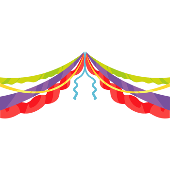 A colorful banner with a black background png