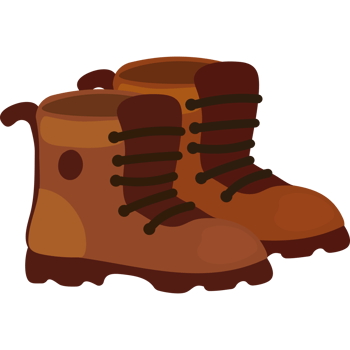 A pair of brown boots on a black background png