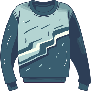 Sweater with waves on it png