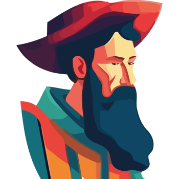 A man with a long beard and a red hat png
