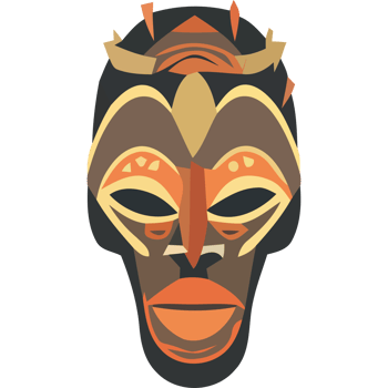African mask illustration png
