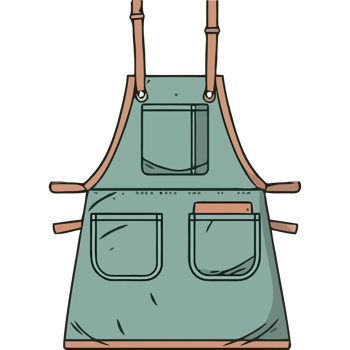 An apron with a pocket on the front png