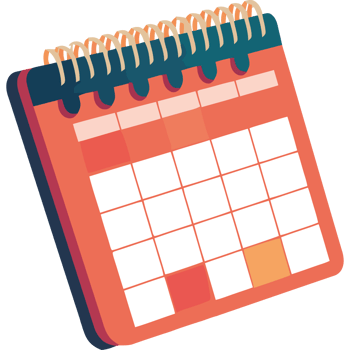 A calendar with a calendar on it png