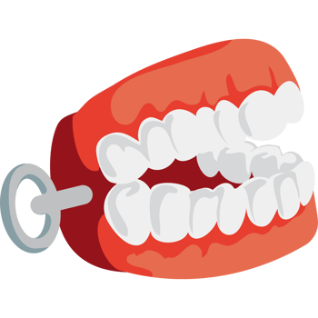 A tooth with a key in it png