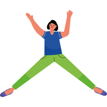 A man jumping in the air with his arms up png