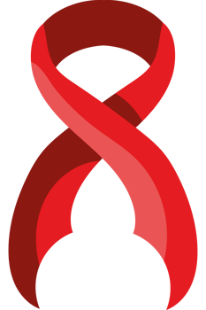A red ribbon with a black background png
